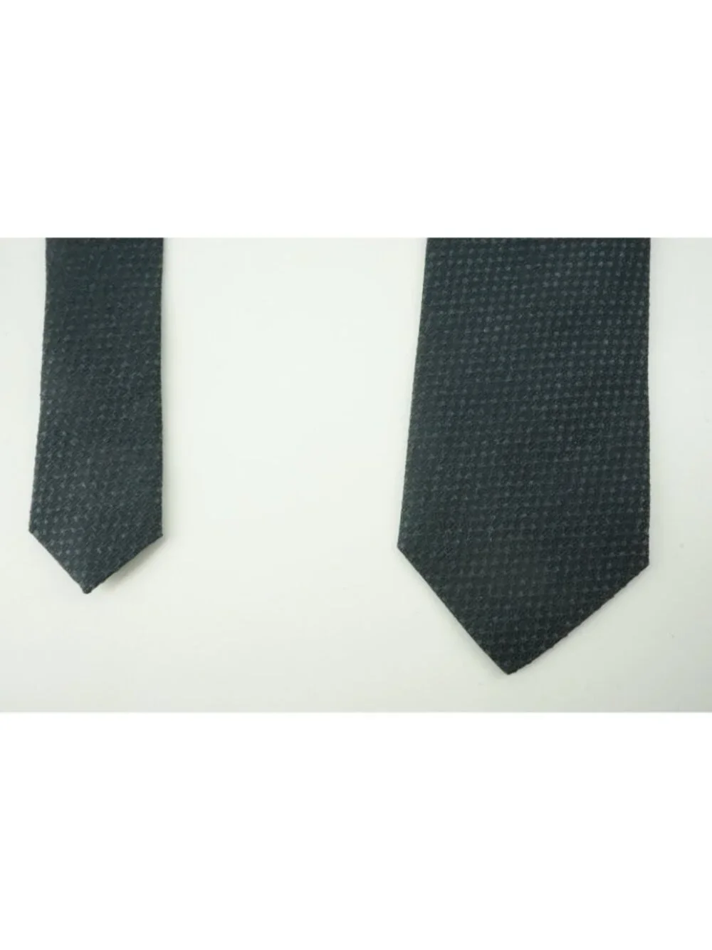Canali Gray Denim Woven Polka Dot 100% Silk Tie Brand New With Tags